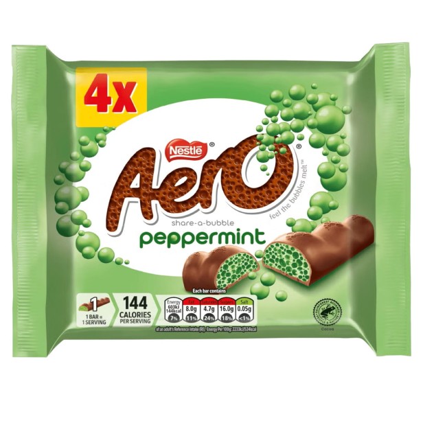 Aero Peppermint Bars 4 Pack 108g
